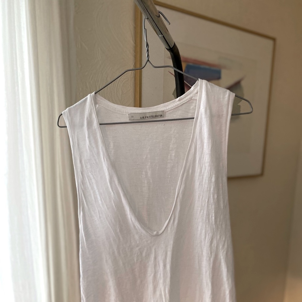 Stillwater Cotton Deep V Muscle Tank S/M